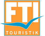 FTI Touristik, Quelle: https://it.wikipedia.org/wiki/File:FTI_rgb_ohne_Claim.png