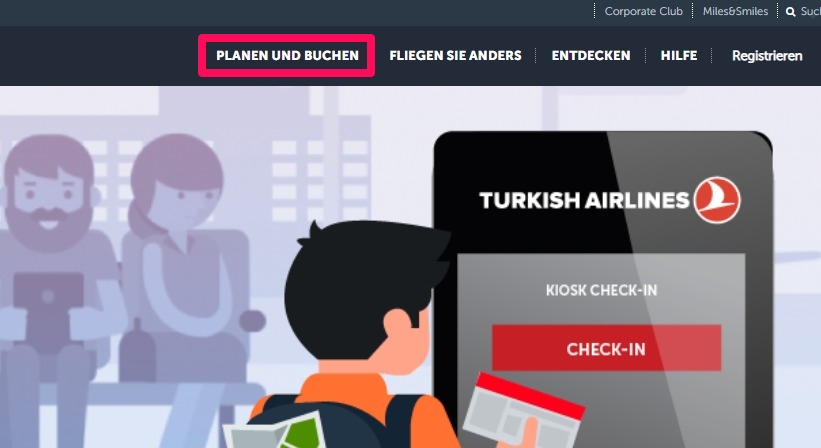 Turkish Airlines Planen und Buchen