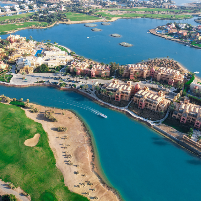 El Gouna Lagunen mit Stränden und Resorts