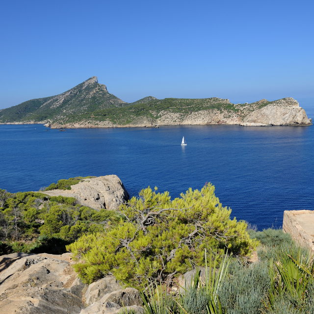 Blick auf Sa Dragonera von Mallorca aus