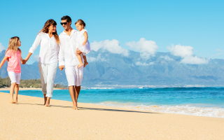 Familie am Strand