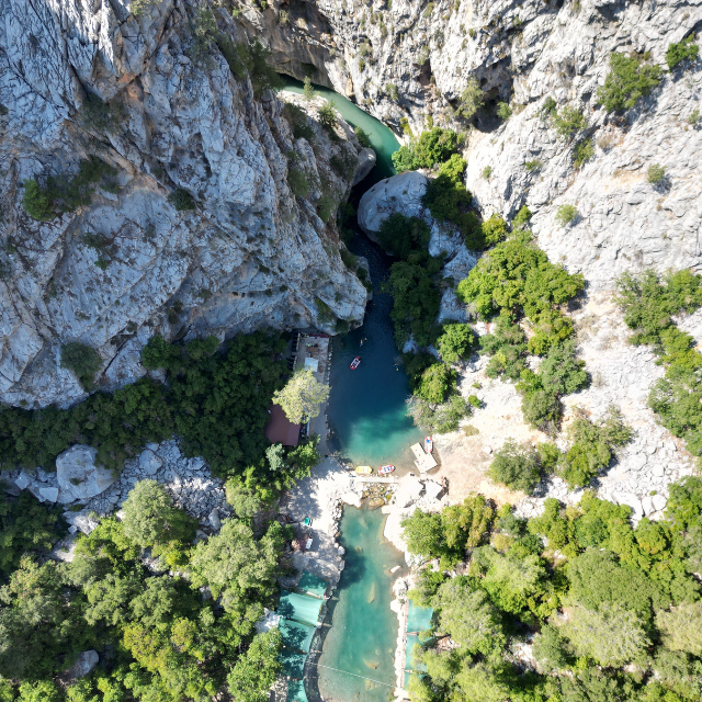Luftaufnahme Blick in den Göynük Canyon