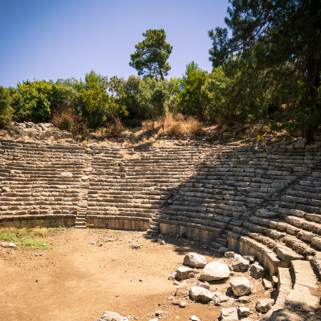 Antike Ruinen einer Arena in Phaselis