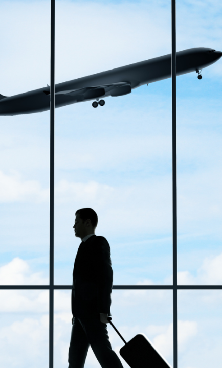 Abflug am Flughafen