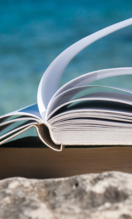 Buch am Strand
