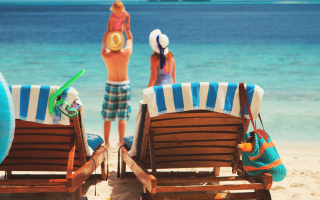 Familie am Strand