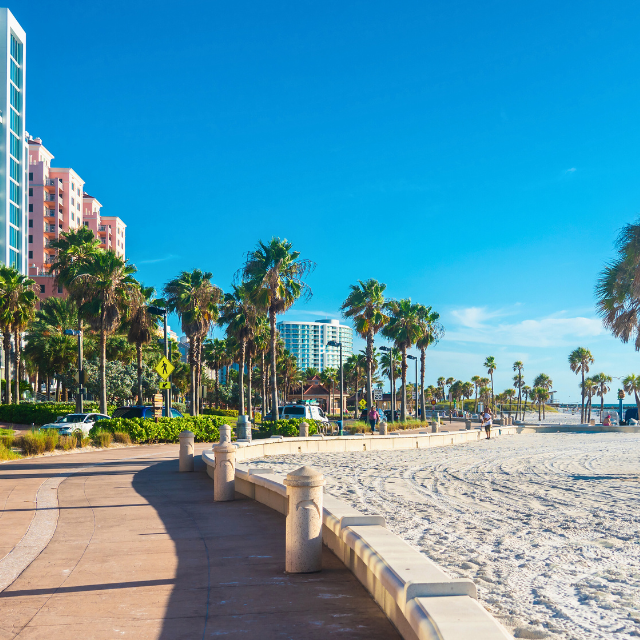 Heller Strand und Promenade in Florida