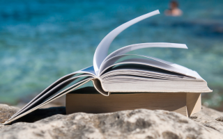 Buch am Strand