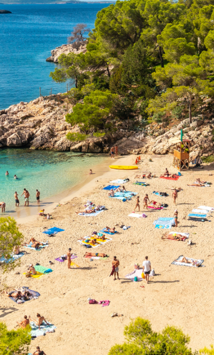 Ibiza Strand in Bucht