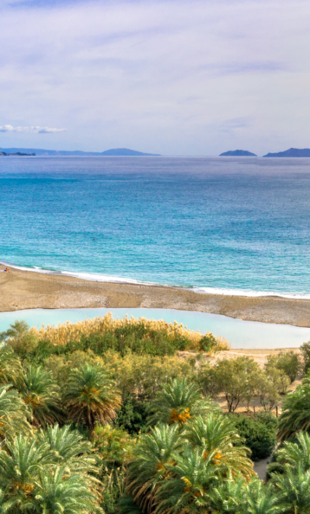 Kreta Preveli Strand Luftaufnahme