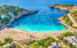 Strand Cala Saladita Luftaufnahme