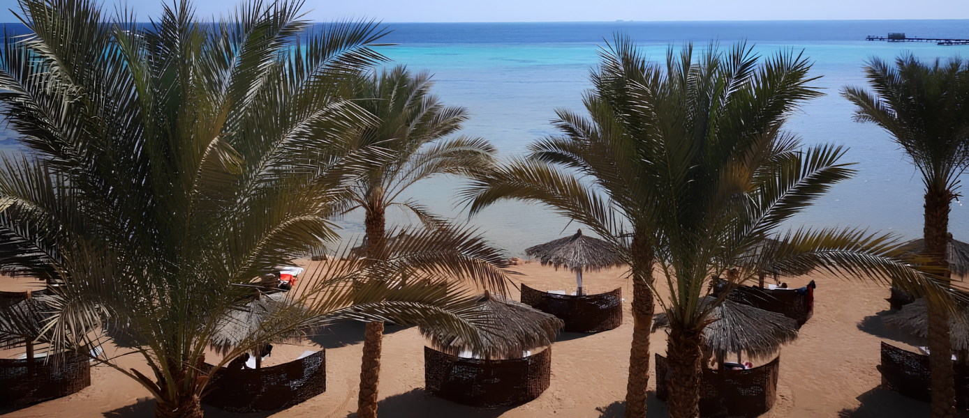 Aussicht aufs Meer in der Soma Bay mit Strand
